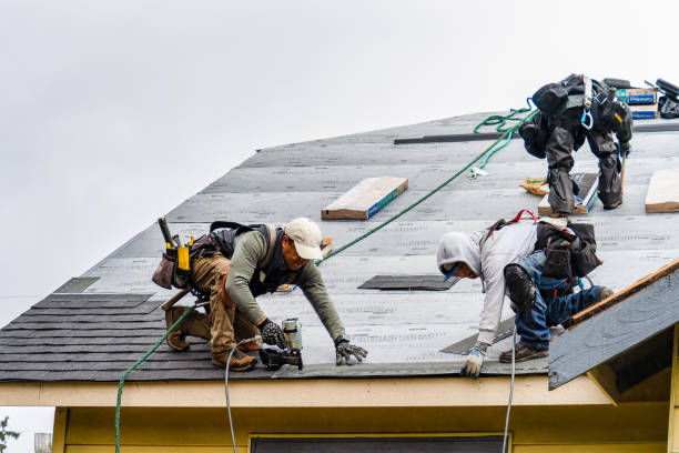 Professional Gutter Installation technician working in Cordell, OK